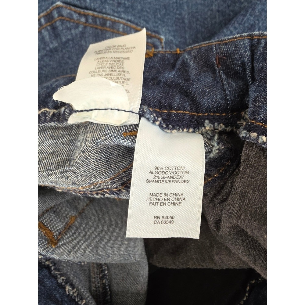 Jones New York Jeans Straight Mid Rise Dark Wash Stretch Blue Womens 8 - Picture 4 of 8